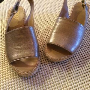 Franco Sarto Sling-back metallic sandals